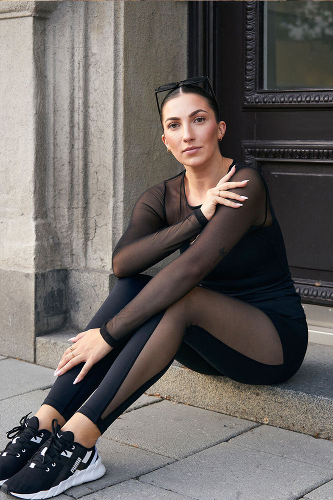 Edge Långärmad Mesh Tröja matchad med Edge Tights
