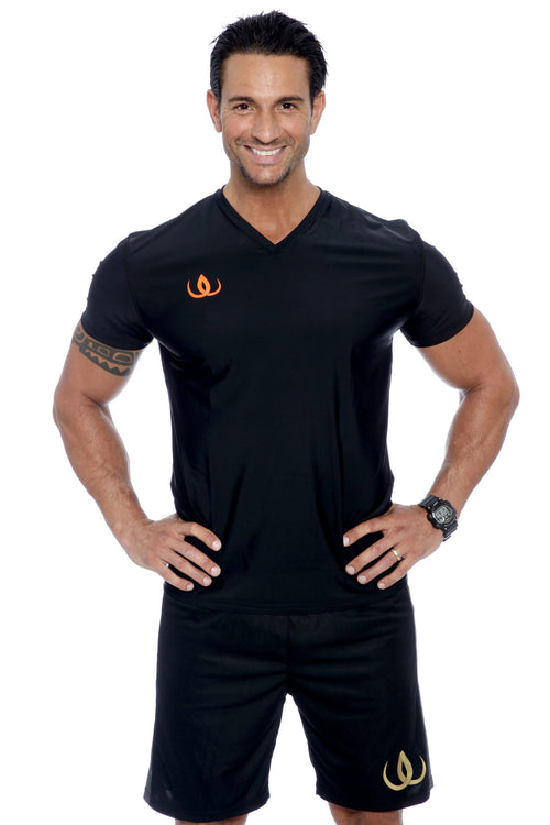 Black Tee Orange