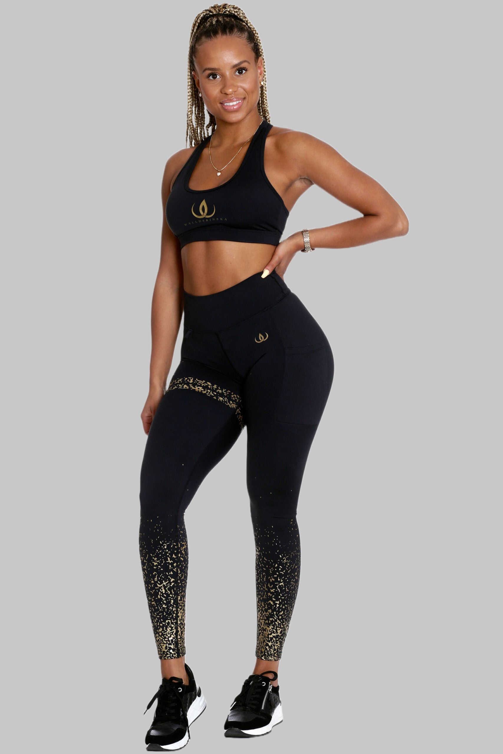 Iconic Guld-Tights Med Ficka sedd från sidan