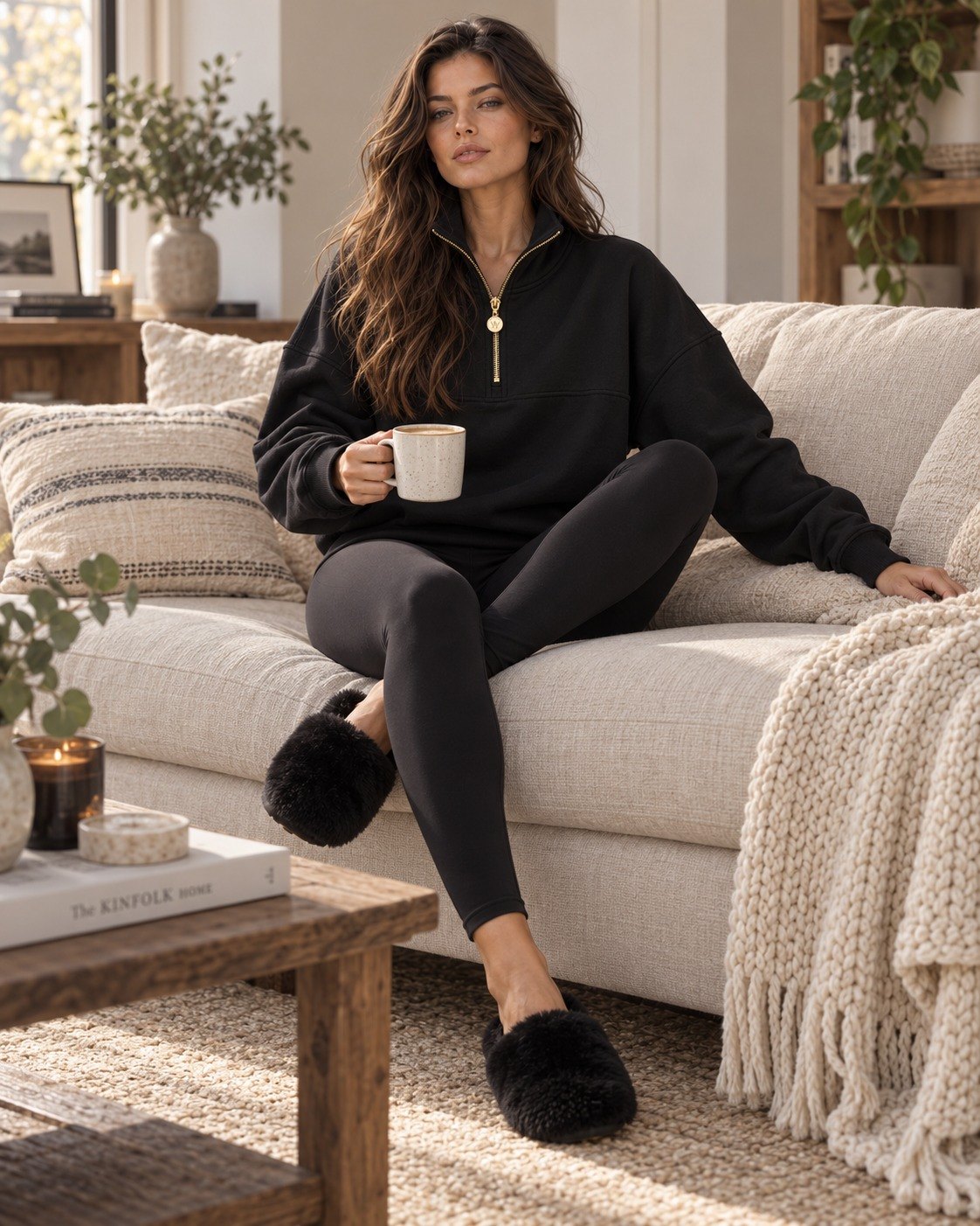 Edge Cozy Half Zip Sweater